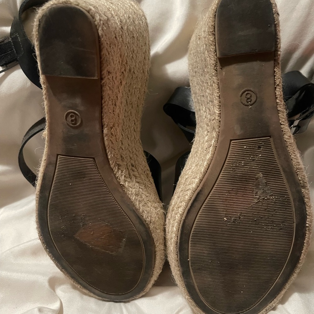 torrid Black Espadrille Wedge Sandals - Picture 5 of 7